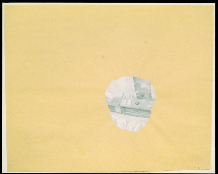「inner constellation （内なる星座）」1992　紙、ガッシュ　27×38cm